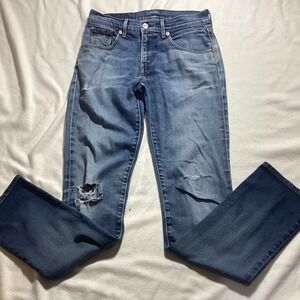 Vintage Levi Strauss & Co. Womens Distressed  Straight Leg Jeans Made in USA